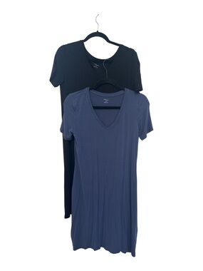 Daily Ritual Bundle Two Dresses Jersey Short-Sleeve V-Neck T-Shirt Dresses
